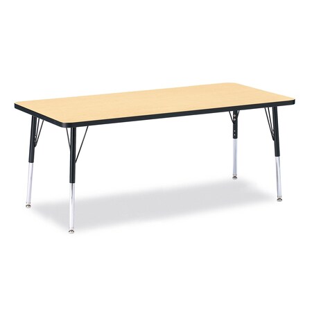 Jonti-Craft Berries Rectangle Activity Table, 30 in. x 72 in., E-height, Maple/Black/Black 6413JCE011